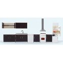 Kitchen Furniture pkg(9), HO, Preiser Kg 17707