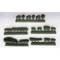 Army Supplies -- Packs & Bags pkg(17), HO, Trident Miniatures 96055