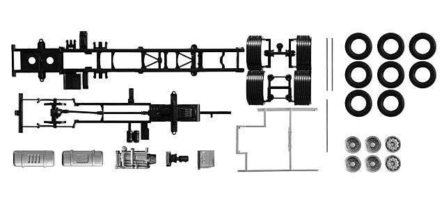 Volvo FH 3-Axle Chassis - Kit -- pkg(2), HO, Herpa Models 84451