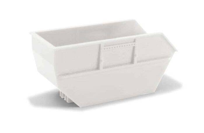 Skip Tray For Ak16, 15 CBM Skiploader -- White pkg(2), HO, Herpa Models 54607