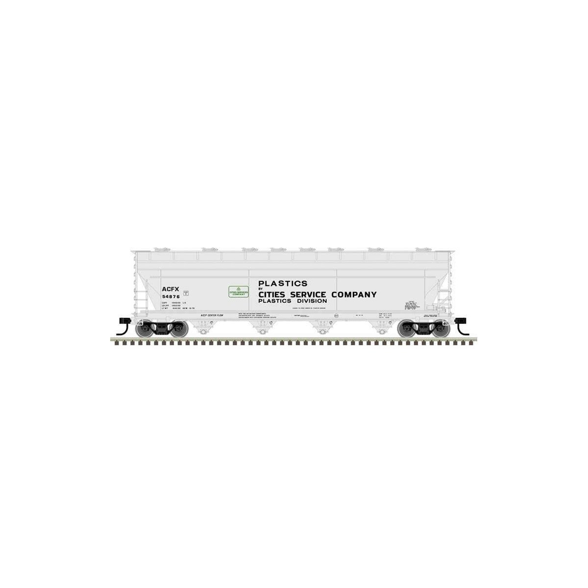 ACF 5250 Covered Hopper - Ready to Run - Master(R) Plus -- Cities Service Company 54864 (gray, black, green)