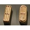 HO U25B Exhaust Stack -- 1 Each Squared & Oval, Lost Wax Brass Casting pkg(2), HO, Cal Scale 633