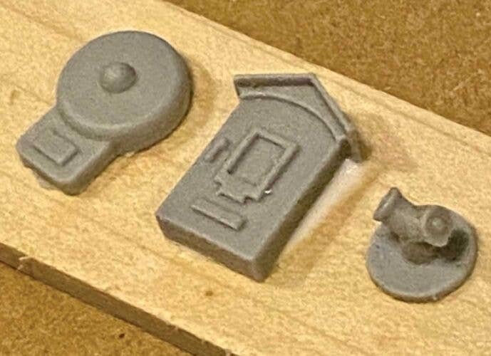 Assorted Fire Alarms -- Unpainted Resin Castings, 3 Styles, O, Bar Mills LLC 4041