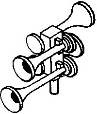 Nathan Diesel Air Horn (Brass Casting) -- 4-Chime K4, HO, Cal Scale 426