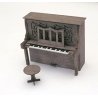 Laser-Cut Wood Kit -- Upright Piano & Stool, HO, B.T.S. 23008