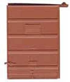 7′ Five-Panel Boxcar Door w/High Tack Board pkg(2) -- Boxcar Red, HO, Kadee Quality Products 2239