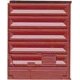 Replacement Doors Low Tackboard -- 8′ Pullman-Standard Doors (Red Oxide), HO, Kadee Quality Products 2225
