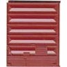 Replacement Doors Low Tackboard -- 8′ Pullman-Standard Doors (Red Oxide), HO, Kadee Quality Products 2225