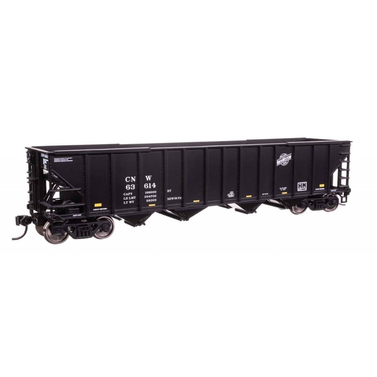 50′ 100-Ton 4-Bay Hopper - Ready to Run -- Chicago & North Western(TM) 63614