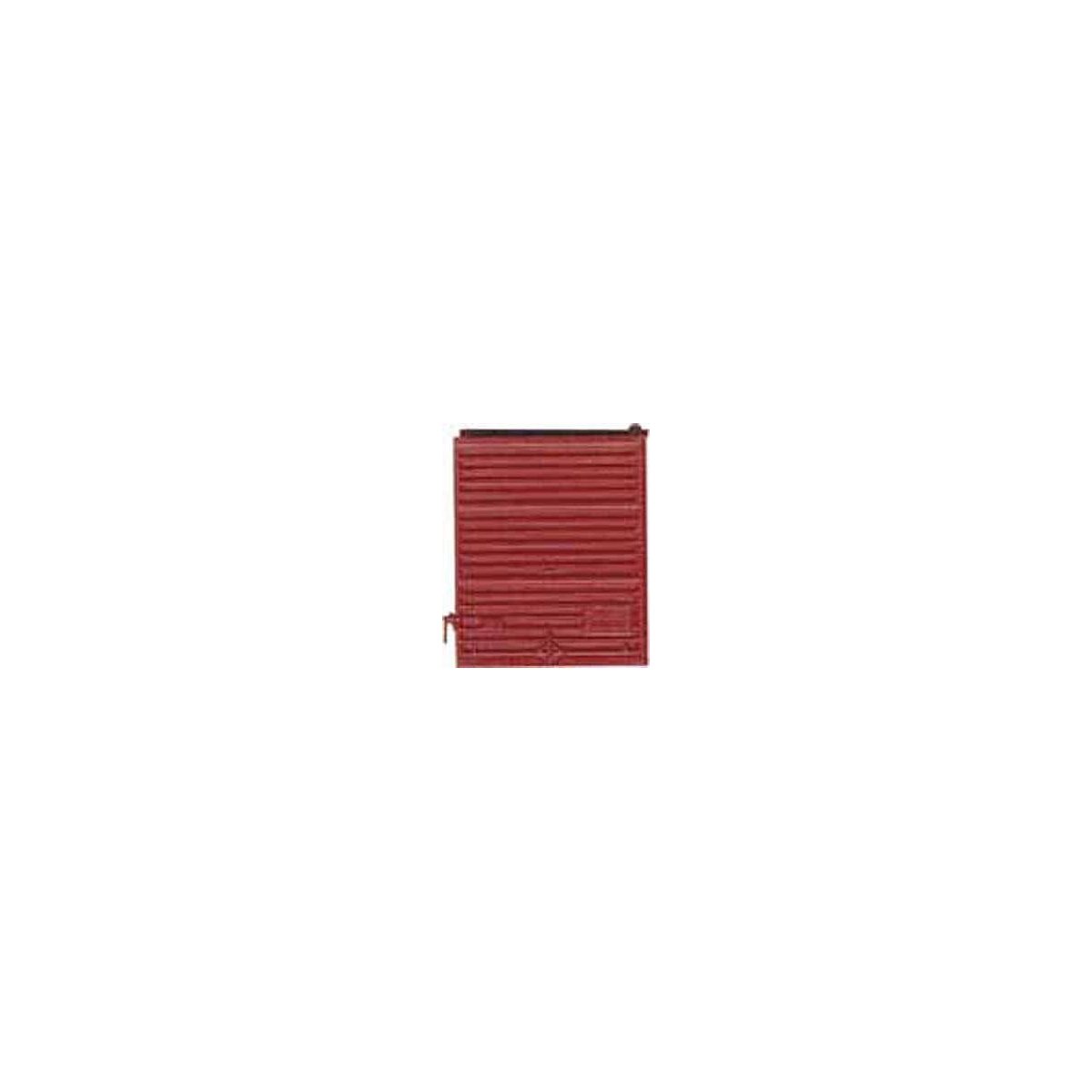Replacement Doors Low Tackboard -- 8′ Camel Youngstown Doors (Red Oxide), HO, Kadee Quality Products 2220