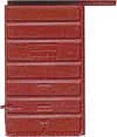 Replacement Doors High Tackboard -- 6′ 7-Panel Superior Doors (Red Oxide), HO, Kadee Quality Products 2210