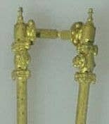 Boiler Check Valves w/Pipe -- Brass 1 Left & 1 Right, O, Cal Scale 3056