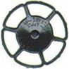 Miner Type Brake Wheels pkg(8) -- Black, HO, Kadee Quality Products 2042