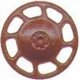 Universal Type Brake Wheels pkg(8) -- Red Oxide, HO, Kadee Quality Products 2033