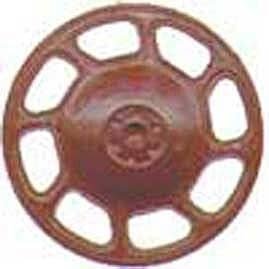 Universal Type Brake Wheels pkg(8) -- Red Oxide, HO, Kadee Quality Products 2033
