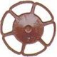 Miner Type Brake Wheels pkg(8) -- Red Oxide, HO, Kadee Quality Products 2032