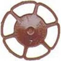 Miner Type Brake Wheels pkg(8) -- Red Oxide, HO, Kadee Quality Products 2032