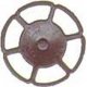 Miner Type Brake Wheels pkg(8) -- Dark Boxcar Red, HO, Kadee Quality Products 2022