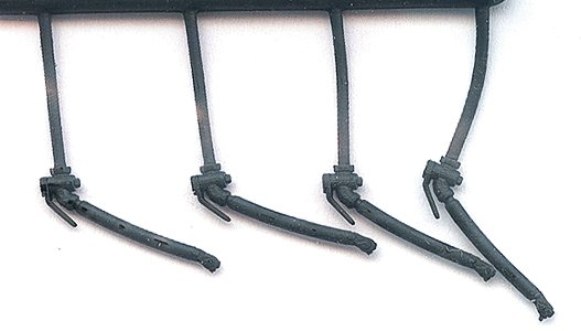 22′ AAR Air Hoses - Molded Rubber -- 2 Pairs, O, Hi-Tech Details 7501