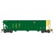 100-Ton 3-Bay Open Hopper - Ready to Run - Executive Line -- Chicago & North Western 135303 (green, yellow end)