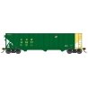 100-Ton 3-Bay Open Hopper - Ready to Run - Executive Line -- Chicago & North Western 135303 (green, yellow end)