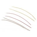 MU Jumper Cable .020` Vinyl 3` Long pkg(6) -- 2 Each Red, Brown & Yellow, HO, Detail Associates 1512