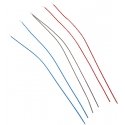 MU Jumper Cable .020` Vinyl 3` Long pkg(6) -- 2 Each Red, Blue & Gray, HO, Detail Associates 1513