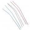MU Jumper Cable .020` Vinyl 3` Long pkg(6) -- 2 Each Red, Blue & Gray, HO, Detail Associates 1513