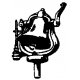 Steam Engine Bell w/Bracket (Brass Casting) -- Air Ringer Type w/Squat Base - Modern Locos, HO, Cal Scale 317
