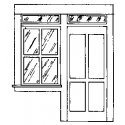 Entry Doors -- With Window pkg(3), HO, Alexander Scale 2403