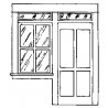 Entry Doors -- With Window pkg(3), HO, Alexander Scale 2403