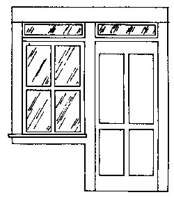 Entry Doors -- With Window pkg(3), HO, Alexander Scale 2403