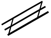 Stair Rails -- 6′ HO/S, All Scales, Plastruct Inc 90482