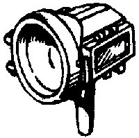 Steam Loco Headlight (Brass Castings) -- Pyle - Standard Flat Sided, No Visor, HO, Cal Scale 327