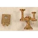 Airhorns (Unpainted Brass Casting) -- Delaware & Hudson Nathan M-3RT1 w/Bracket 2 Bells Forward, 1 Back, HO, Cal Scale 552