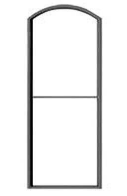 1 Over 1 Arched-Top Masonry Window with Precut Glazing -- 34 x 90′ pkg(6), O, Tichy Train Group 2086
