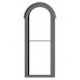 1 Over 1 Round-Top Window with Precut Glazing -- 24 x 72′ pkg(6), O, Tichy Train Group 2087