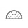 13-Pane Half-Round Masonry Window with Precut Glazing -- Actual Opening: 1.315 x .68′ pkg(3), O, Tichy Train Group 2091