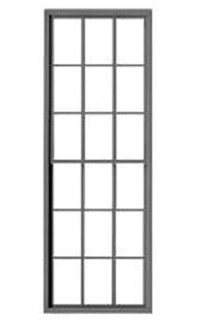 9 Over 9 Double-Hung Masonry Window with Precut Glazing -- 37-1/2 x 104′ pkg(4), O, Tichy Train Group 2092