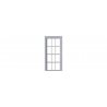 6-6 Double-Hung Window with Glazing and Shades -- 38 x 90` Scale (Fits .83 x 1.836` Opening) pkg, O, Tichy Train Group 2093