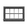 Eight-Pane Window with Precut Glazing -- 50 x 32` Scale, .35 x .23` Opening pkg(12), N, Tichy Train Group 2544