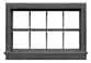 Eight-Pane Window with Precut Glazing -- 50 x 32` Scale, .35 x .23` Opening pkg(12), N, Tichy Train Group 2544