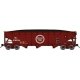 70-Ton Offset-Side 3-Bay Hopper w/Load - Ready to Run -- Missouri Pacific MI 536207 (Boxcar Red, Large Centered Buzz Saw Logo)