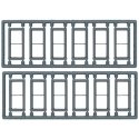 Windows - Double Hung pkg(12) -- 1/1 Scale 28 x 64` (Fits .37 x .825` Opening), HO, Tichy Train Group 8097