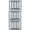 Windows - Double Hung pkg(3) -- 4/4 Triple (Matches 8030) 98 x 80` (Fits 1.225 x .99` Opening), HO, Tichy Train Group 8127