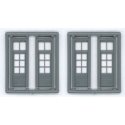 6-Lite Door w/2 Lite Transom - pkg(4) -- 33 x 110` (Fits Opening .42 x 1.31`), HO, Tichy Train Group 8132