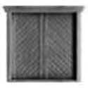 Victorian Baggage Door -- 72 x 80` Scale, .48 x .515` Opening pkg(4), N, Tichy Train Group 2545