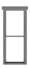 1/1 Double Hung Window -- pkg(12), HO, Tichy Train Group 8244