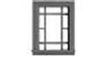 Victorian Attic Window with Precut Glazing -- 20 x 30′ pkg(12), HO, Tichy Train Group 8304