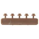 Nut, Bolt & Washer Detail -- 7` Square Bolt w/13` Washer, Styrene, Rust Color, pkg(40), HO, Tichy Train Group 8273